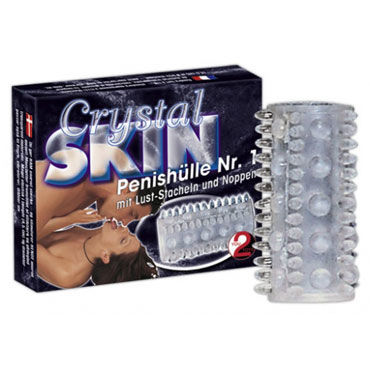 You2Toys Crystal Skin, Насадка на пенис с пупырышками You2Toys Crystal Skin, Насадка на пенис с пупырышками