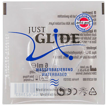 Just Glide Waterbased, 6 мл, Смазка на водной основе Just Glide Waterbased, 6 мл, Смазка на водной основе