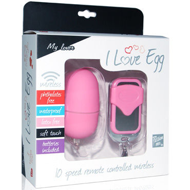 LoveToy I Love Egg, розовое, Виброяйцо среднее LoveToy I Love Egg, розовое, Виброяйцо среднее