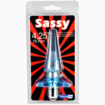 LoveToy Sassy, синяя, Анальная втулка с вибрацией LoveToy Sassy, синяя, Анальная втулка с вибрацией