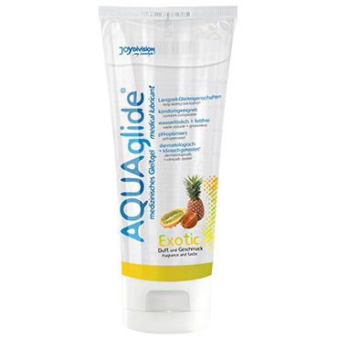Aquaglide Exotic, 100 мл, Лубрикант на водной основе с ароматом тропических фруктов Aquaglide Exotic, 100 мл, Лубрикант на водной основе с ароматом тропических фруктов