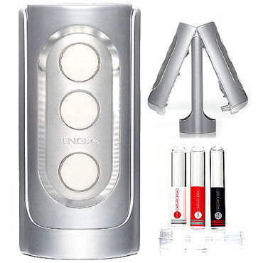 Tenga Flip Hole, серебристый - Многоразовый многофункциональный мастурбатор - купить в секс шопе Tenga Flip Hole, серебристый - Многоразовый многофункциональный мастурбатор - купить в секс шопе
