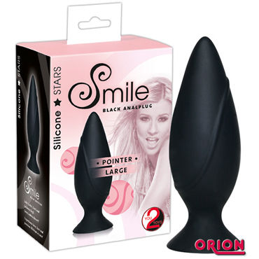 Smile Pointer, черный, Анальная пробка на присоске, большая Smile Pointer, черный, Анальная пробка на присоске, большая