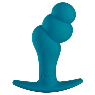Fun Factory Boosty, голубой, Анальная втулка анатомической формы, с ограничителем Fun Factory Boosty, голубой, Анальная втулка анатомической формы, с ограничителем