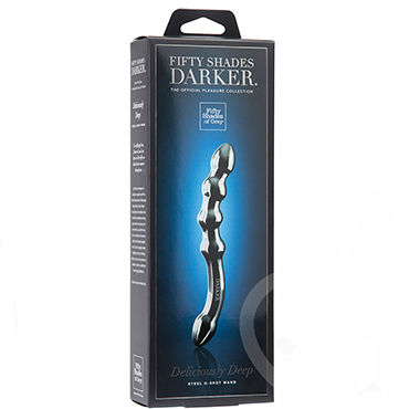 Fifty Shades Darker Deliciously Deep - Металлический фаллоимитатор для стимуляции точки G - купить в секс шопе Fifty Shades Darker Deliciously Deep - Металлический фаллоимитатор для стимуляции точки G - купить в секс шопе