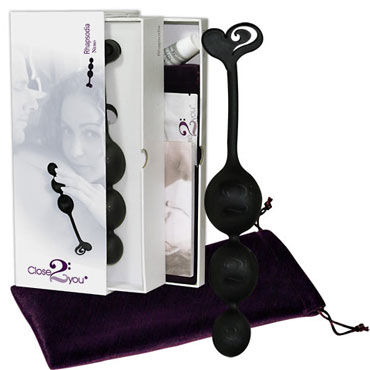 Close2you Rhapsodia черный, Анальный стимулятор в виде шариков Close2you Rhapsodia черный, Анальный стимулятор в виде шариков