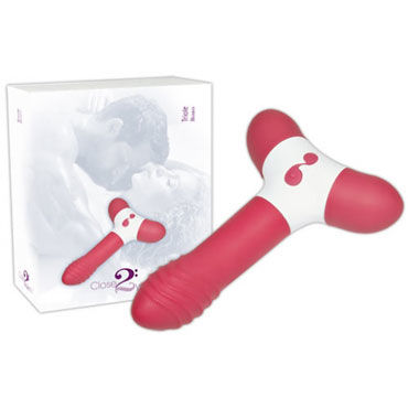 Close2you Triole розовый, Вибратор с двумя моторчиками Close2you Triole розовый, Вибратор с двумя моторчиками