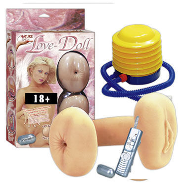 Nature Skin Lovedoll, Мастурбатор с вибратором и помпой Nature Skin Lovedoll, Мастурбатор с вибратором и помпой