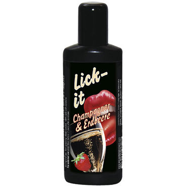 Lick-It Champagner and Erdbeere, 100 мл, Для орального секса, шампанское и клубника Lick-It Champagner and Erdbeere, 100 мл, Для орального секса, шампанское и клубника