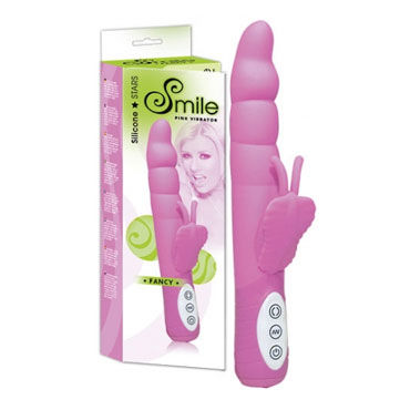 Smile Fancy вибратор розовый, Со стимуляцией клитора Smile Fancy вибратор розовый, Со стимуляцией клитора