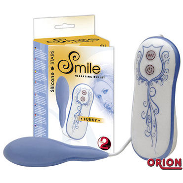 Smile Funky голубое, Виброяйцо анально-вагинальная стимуляция Smile Funky голубое, Виброяйцо анально-вагинальная стимуляция