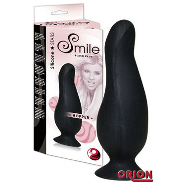 Smile Hopper черная, Анальная втулка на присоске Smile Hopper черная, Анальная втулка на присоске