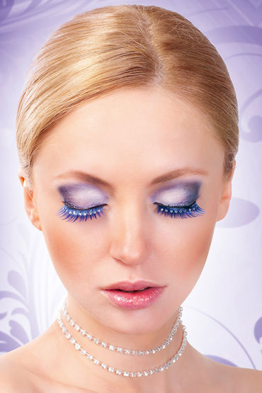 Baci Lashes, синий, Накладные ресницы со стразами Baci Lashes, синий, Накладные ресницы со стразами