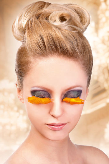 Baci Lashes, оранжевый, Накладные ресницы с перьями Baci Lashes, оранжевый, Накладные ресницы с перьями