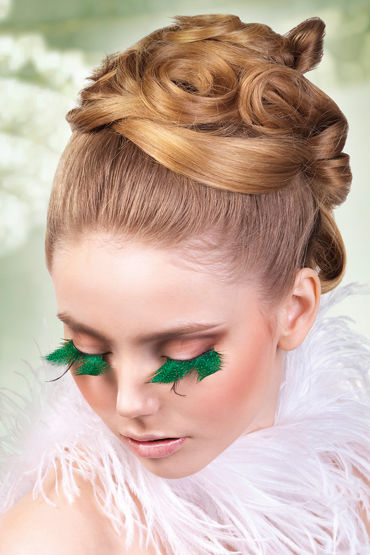 Baci Lashes, черно-зеленый, Накладные ресницы с перьями Baci Lashes, черно-зеленый, Накладные ресницы с перьями