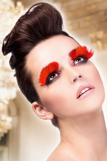 Baci Lashes, красный, Накладные ресницы с перьями Baci Lashes, красный, Накладные ресницы с перьями