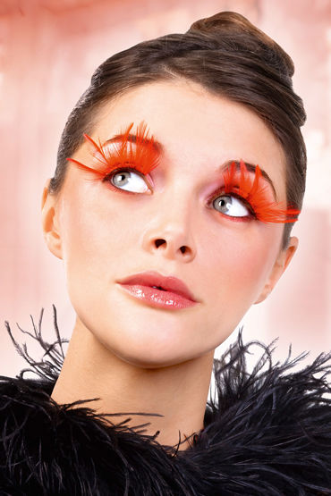 Baci Lashes, красный, Накладные ресницы с перьями Baci Lashes, красный, Накладные ресницы с перьями