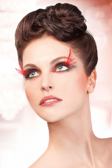 Baci Lashes, черно-красный, Накладные ресницы с перьями Baci Lashes, черно-красный, Накладные ресницы с перьями