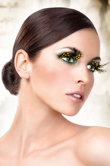 Baci Lashes, желто-черный, Накладные ресницы с перьями Baci Lashes, желто-черный, Накладные ресницы с перьями