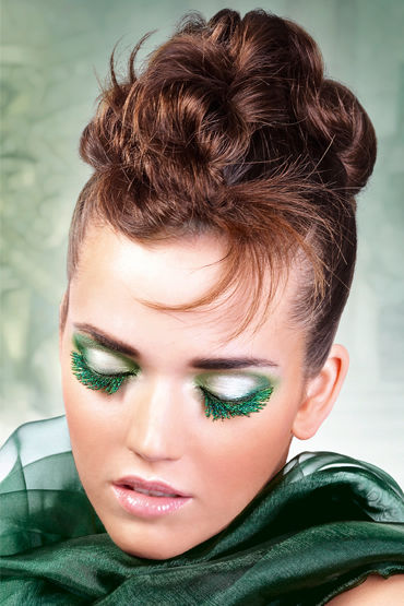 Baci Lashes, зеленый, Накладные ресницы с перьями Baci Lashes, зеленый, Накладные ресницы с перьями