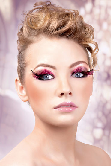Baci Lashes, розово-черный, Накладные ресницы с перьями Baci Lashes, розово-черный, Накладные ресницы с перьями