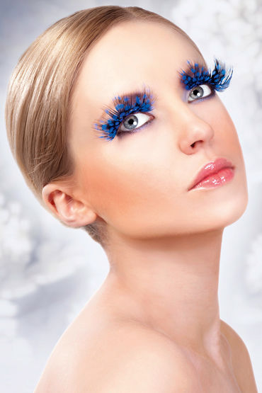Baci Lashes, голубой, Накладные ресницы с перьями Baci Lashes, голубой, Накладные ресницы с перьями