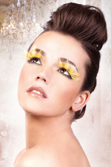 Baci Lashes, желтый, Накладные ресницы с перьями Baci Lashes, желтый, Накладные ресницы с перьями