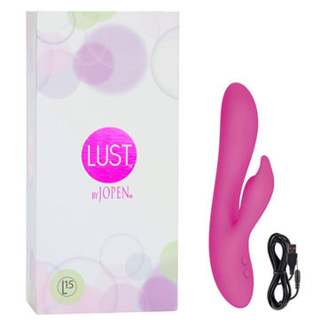 Jopen Lust L15, розовый, Вибромассажер со стимулятором клитора Jopen Lust L15, розовый, Вибромассажер со стимулятором клитора