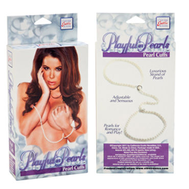 California Exotic Playful In Pearls Pearl Cuf - Наручники из нити жемчуга - купить в секс шопе California Exotic Playful In Pearls Pearl Cuf - Наручники из нити жемчуга - купить в секс шопе