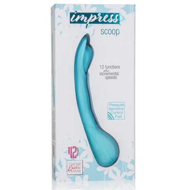California Exotic Impress Scoop, голубой - Гибкий вибратор - купить в секс шопе California Exotic Impress Scoop, голубой - Гибкий вибратор - купить в секс шопе