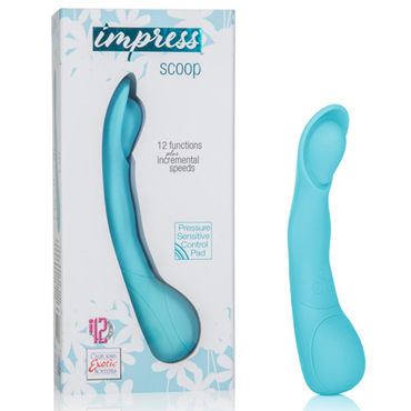 California Exotic Impress Scoop, голубой, Гибкий вибратор California Exotic Impress Scoop, голубой, Гибкий вибратор