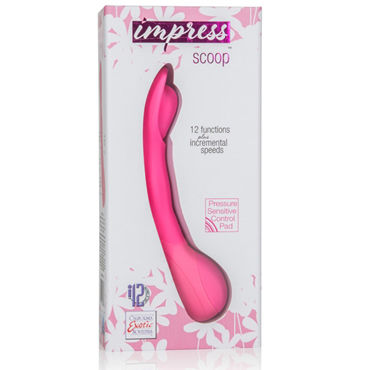 California Exotic Impress Scoop, розовый - Гибкий вибратор - купить в секс шопе California Exotic Impress Scoop, розовый - Гибкий вибратор - купить в секс шопе