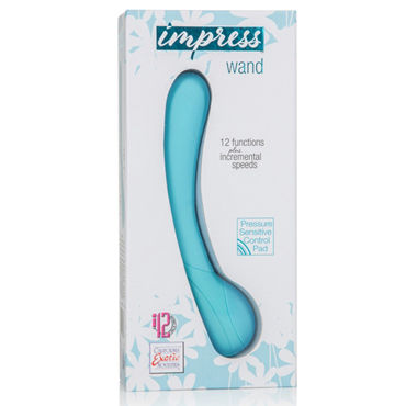 California Exotic Impress Wand, голубой - Гибкий вибратор - купить в секс шопе California Exotic Impress Wand, голубой - Гибкий вибратор - купить в секс шопе
