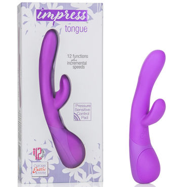 California Exotic Impress Tongue, фиолетовый, Вибратор с клиторальным отростком California Exotic Impress Tongue, фиолетовый, Вибратор с клиторальным отростком