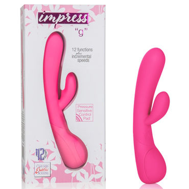California Exotic Impress “g”, розовый, Вибратор с клиторальным отростком California Exotic Impress “g”, розовый, Вибратор с клиторальным отростком