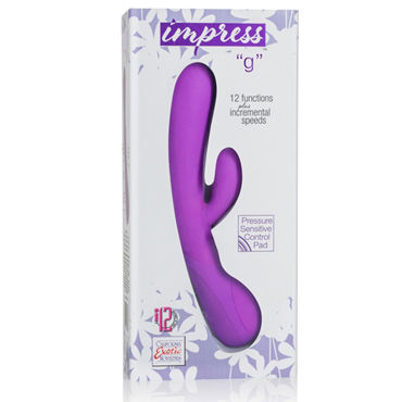 California Exotic Impress “g”, фиолетовый - Вибратор с клиторальным отростком - купить в секс шопе California Exotic Impress “g”, фиолетовый - Вибратор с клиторальным отростком - купить в секс шопе