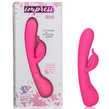 California Exotic Impress Dove, розовый, Вибратор с клиторальным отростком California Exotic Impress Dove, розовый, Вибратор с клиторальным отростком