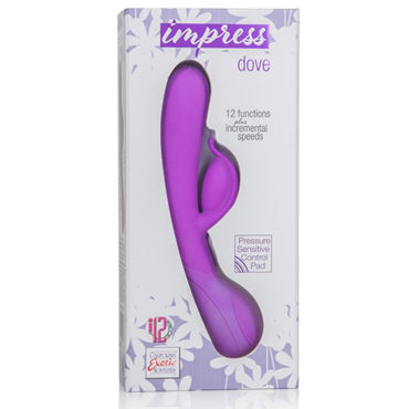 California Exotic Impress Dove, фиолетовый - Вибратор с клиторальным отростком - купить в секс шопе California Exotic Impress Dove, фиолетовый - Вибратор с клиторальным отростком - купить в секс шопе