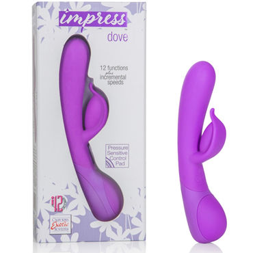 California Exotic Impress Dove, фиолетовый, Вибратор с клиторальным отростком California Exotic Impress Dove, фиолетовый, Вибратор с клиторальным отростком