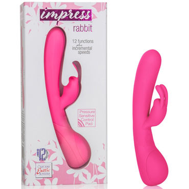 California Exotic Impress Rabbit, розовый, Вибратор с клиторальным отростком California Exotic Impress Rabbit, розовый, Вибратор с клиторальным отростком