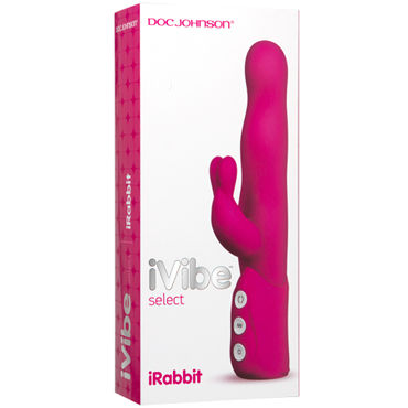 Doc Johnson iVibe Select iRabbit, розовый - Вибратор с клиторальным отростком - купить в секс шопе Doc Johnson iVibe Select iRabbit, розовый - Вибратор с клиторальным отростком - купить в секс шопе