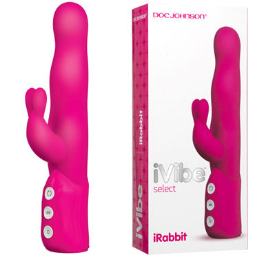 Doc Johnson iVibe Select iRabbit, розовый, Вибратор с клиторальным отростком Doc Johnson iVibe Select iRabbit, розовый, Вибратор с клиторальным отростком
