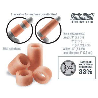 Pipedream Fantasy X-tensions Girth Gainer System, телесный - Комплект насадок на пенис - купить в секс шопе Pipedream Fantasy X-tensions Girth Gainer System, телесный - Комплект насадок на пенис - купить в секс шопе