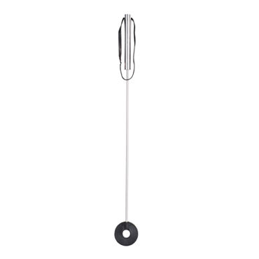 Fetish Factory Leather Circle Tipped Metal Crop, Металлический стек с круглым кожаным наконечником Fetish Factory Leather Circle Tipped Metal Crop, Металлический стек с круглым кожаным наконечником