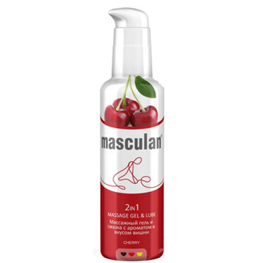 Masculan 2in1 Massage Gel & Lube Cherry, 130мл, Массажный гель и смазка 2 в 1 с ароматом и вкусом вишни Masculan 2in1 Massage Gel & Lube Cherry, 130мл, Массажный гель и смазка 2 в 1 с ароматом и вкусом вишни