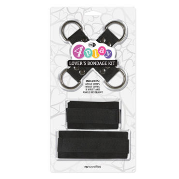 NS Novelties 4Play Lovers, черный, Набор для фиксации NS Novelties 4Play Lovers, черный, Набор для фиксации