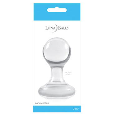 NS Novelties Luna Balls, прозрачная, Анальная пробка среднего размера NS Novelties Luna Balls, прозрачная, Анальная пробка среднего размера