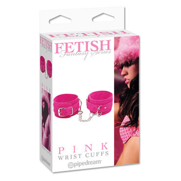 Pipedream Fetish Fantasy Series Pink Wrist Cuffs, Замшевые наручники Pipedream Fetish Fantasy Series Pink Wrist Cuffs, Замшевые наручники
