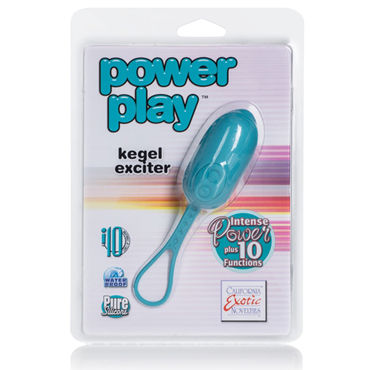 California Exotic Power Pla Kegel Exciter, голубое - Компактное виброяйцо - купить в секс шопе California Exotic Power Pla Kegel Exciter, голубое - Компактное виброяйцо - купить в секс шопе