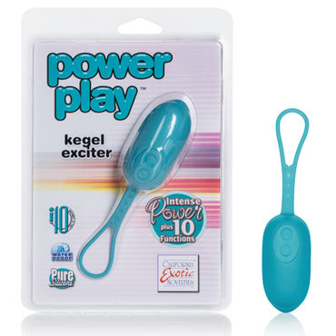 California Exotic Power Pla Kegel Exciter, голубое, Компактное виброяйцо California Exotic Power Pla Kegel Exciter, голубое, Компактное виброяйцо